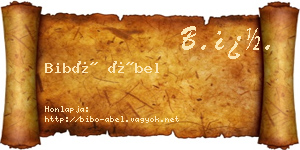 Bibó Ábel névjegykártya