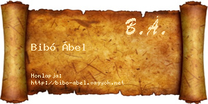 Bibó Ábel névjegykártya
