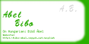 abel bibo business card