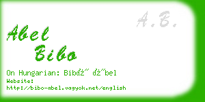 abel bibo business card